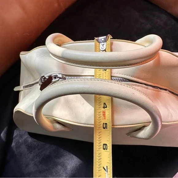 Calvin Klein runway designer collection leather yellow bowling bag studio luxury - Picture 10 of 17